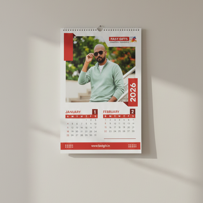 Fast Gifts โ Personalized 3-Leaf Wall Calendar (2026 Edition)