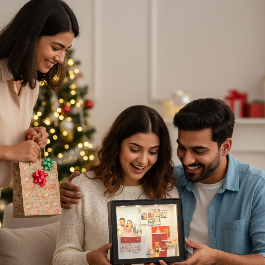 Couple’s special day with a beautifully crafted personalized miniature box