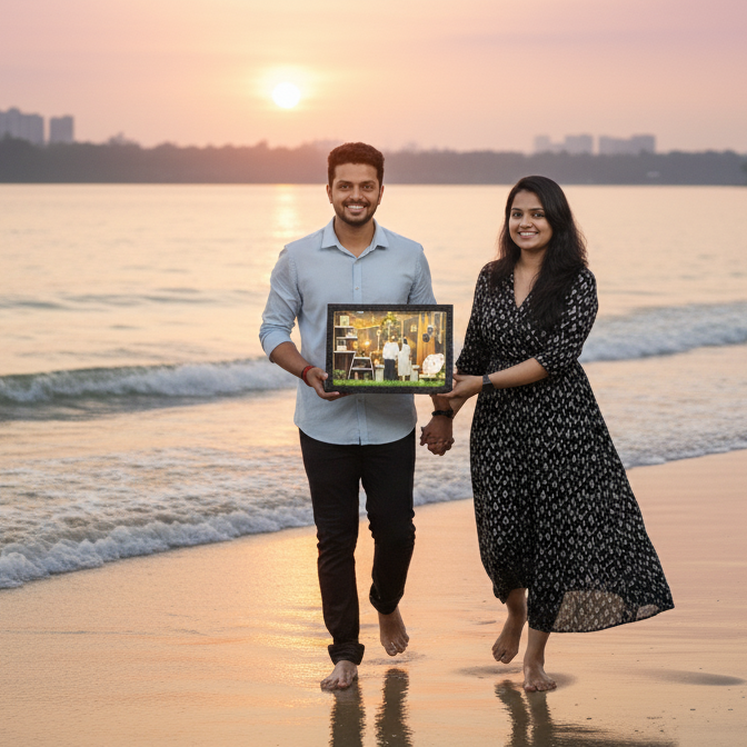 The "Forever Mine" Personalized Wedding Miniature Shadow Box