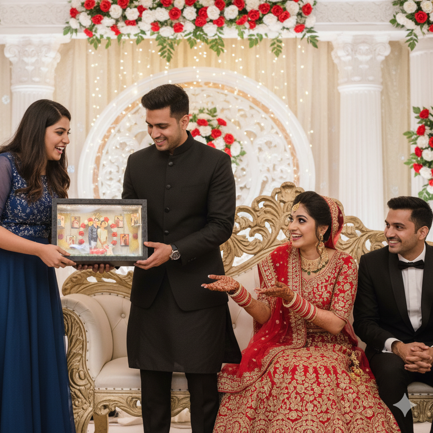 ' love  Story' Fast Gift Wedding Miniature Box