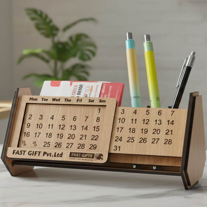 Fast Gift Premium Wooden Pen Stand