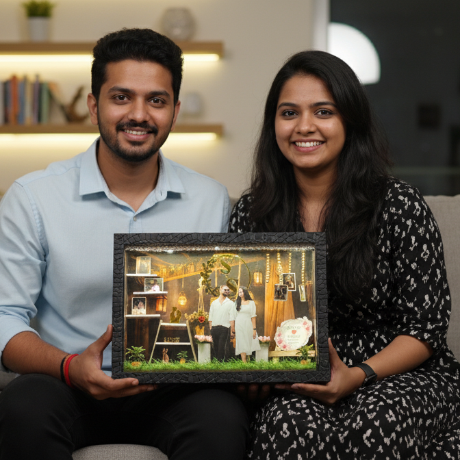 The "Forever Mine" Personalized Wedding Miniature Shadow Box