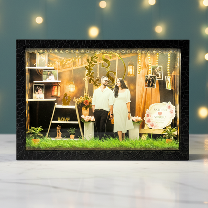 The "Forever Mine" Personalized Wedding Miniature Shadow Box