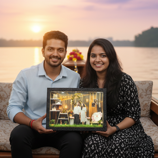 The "Forever Mine" Personalized Wedding Miniature Shadow Box