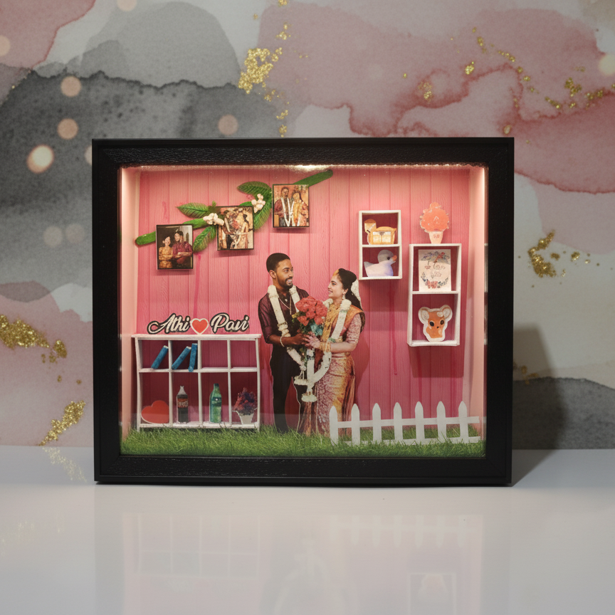 💫 A Frame Full of Love – Fast Gift  Wedding Miniature Box