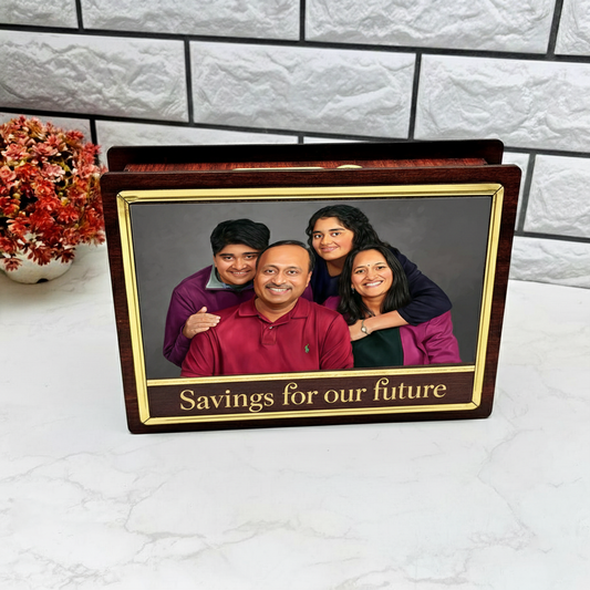 Personalised Gift Combo – Money Box + Plastic Keychain + 4x4 Frame 🎁