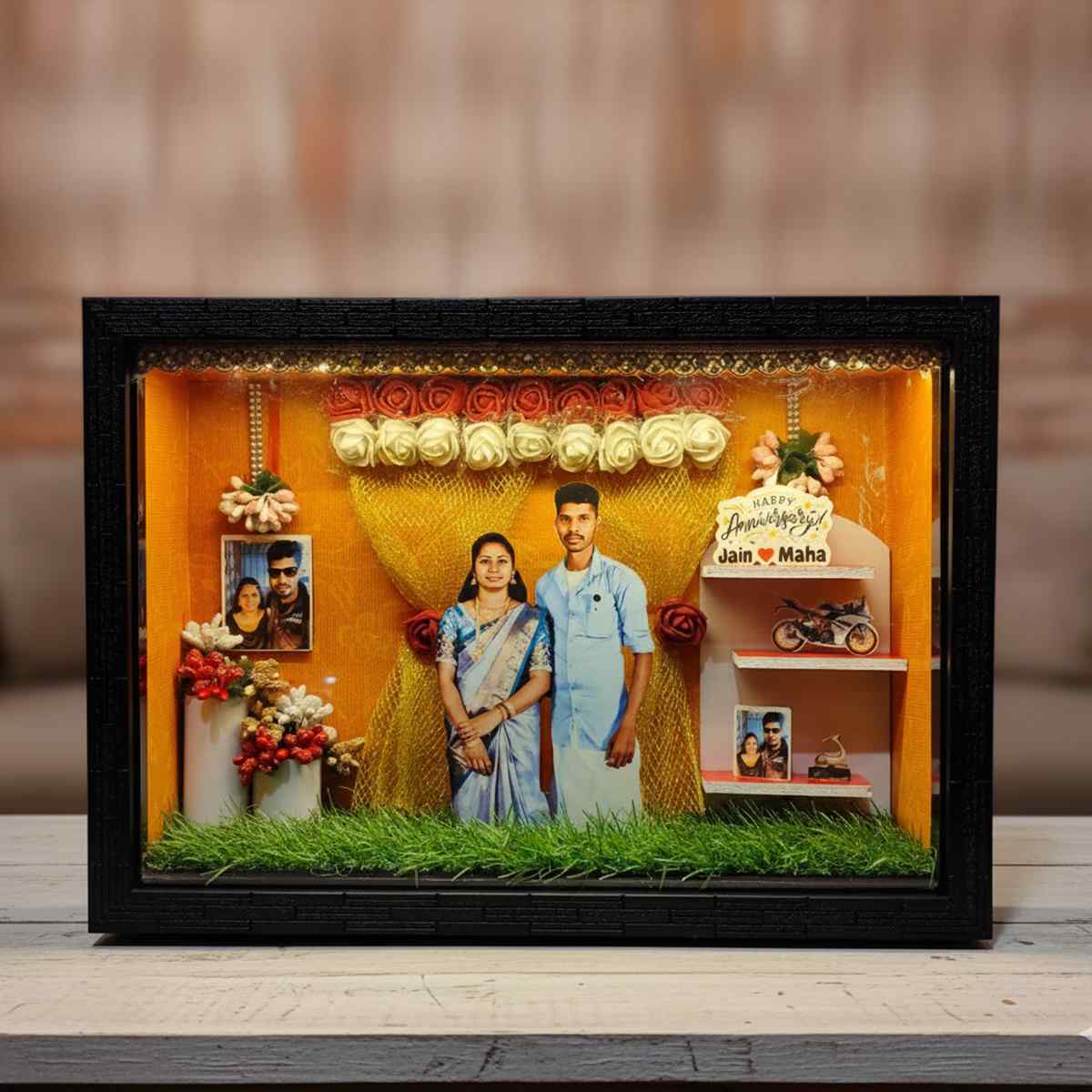 💞 Wedding Theme Miniature Box – Personalized Couple Gift
