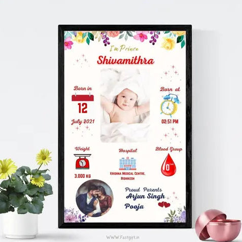 Baby Birth Detail Frame